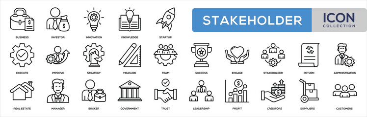 Stakeholder Line Icon Collection
