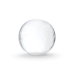 Perfectly Round Ice Ball for Drinks Isolated on Transparent Background