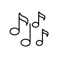 Music notes in outline style, black and white, Oktoberfest party vibe
