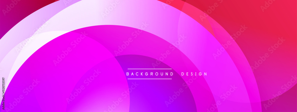Aufkleber Abstract background features layered, circular shapes. Colors transition from purple to pink, creating dynamic visual effect. Text reads background design.