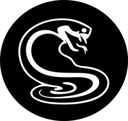 Black King Cobra Logo Design Illustration And Snake Logo Design Illustration And Snake . Usable For Business Brand, Sport, Team, Mascot, Game Company