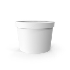 Large Ice Cream Gallon Tub with Lid Isolated on Transparent Background