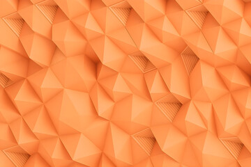 Abstract orange polygonal background for graphic design and web design and presentation use cases