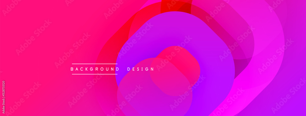 Poster Vibrant abstract waves, pinks, purples blend. Modern design, smooth gradients create dynamic visual impact. Text reads background design.
