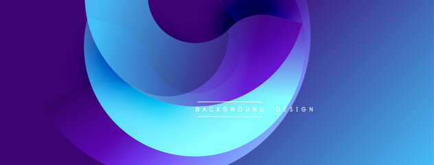 Abstract fluid shapes, vibrant purple, blue gradients. Modern design element for backgrounds, presentations. Smooth curves create dynamic composition.