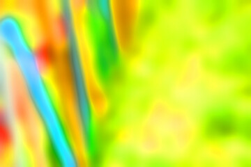 Vibrant colors gradient background with thermal heatmap effect, stains, splatters, liquid, fluid backdrop. Image from thermal imager device. Iridescent colors