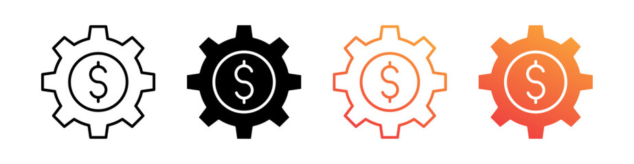 Development Multiple Style Icon Set Collection 