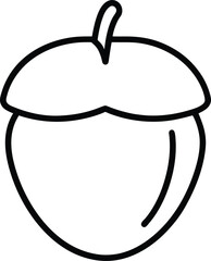 Acorn Squash Outline: Vegetable Icon

