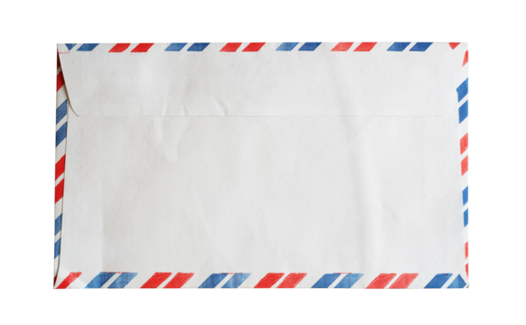 blank envelope mockup on white