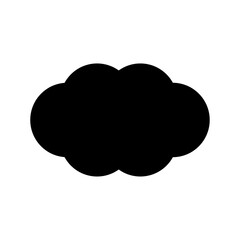 シンプルな雲のシルエットイラスト