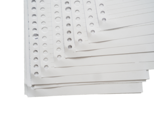 stack of loose leaf binder paper