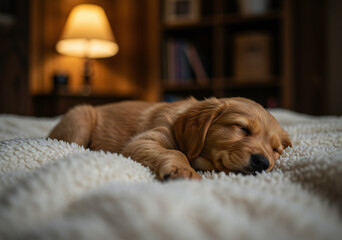Golden Puppy sleeping