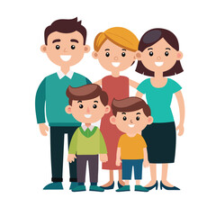happy family vector illustration