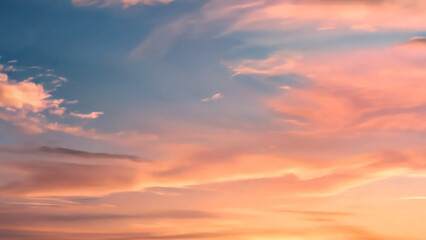 Obraz premium A breathtaking sunset sky in vibrant hues of orange, pink and purple