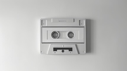 Retro audio cassette tape in monochrome  a nostalgic tribute to 70s and 80s music culture