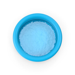 Blue Inflatable Pool for Kids Isolated on Transparent Background