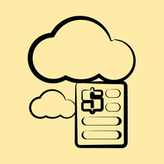 Icon carbon tax. Renewable energy elements. Icon in hand drawn style.