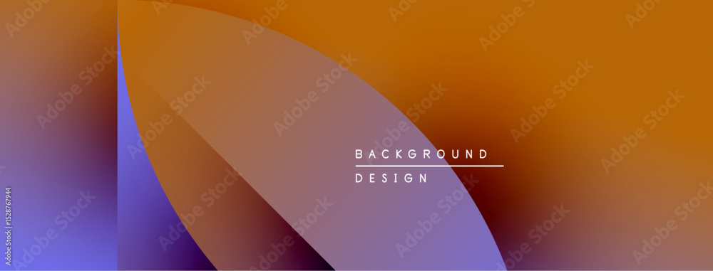 Aufkleber abstract gradient background. orange, purple hues blend smoothly. minimalist design with text elemen