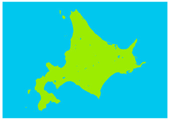 日本の北海道の地図
