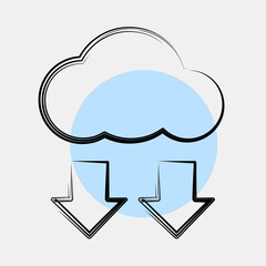 Icon low emission. Renewable energy elements. Icon in color spot style.