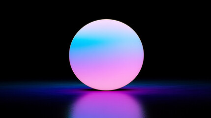 A 3D futuristic sphere with gradient hues