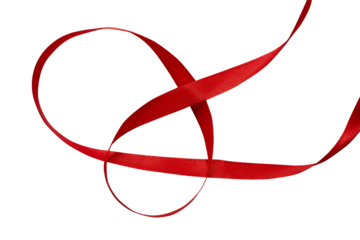 abstract red ribbon isolated