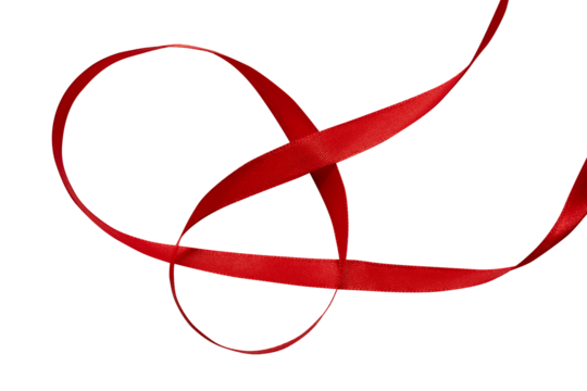 abstract red ribbon isolated