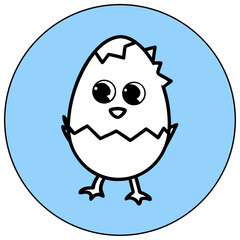 blue bird with egg