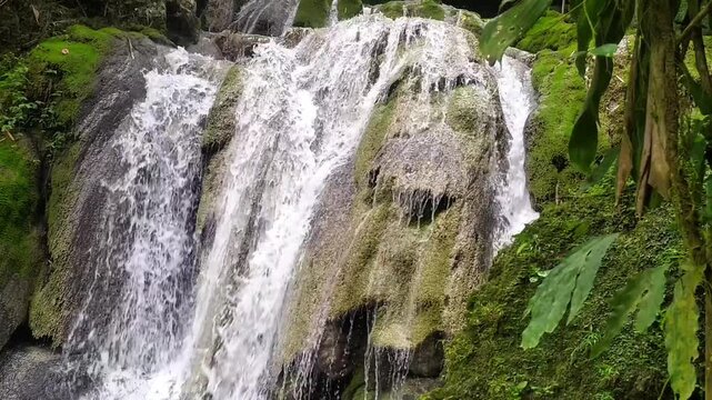 waterfall in the mountains