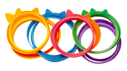 Colorful Cat Ear Rubber Bracelets in Vibrant Shades for Fun and Playful Accessories