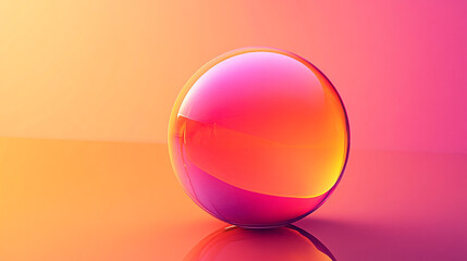 A 3D futuristic sphere with gradient hues