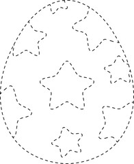 Easter Egg Line Tracing and Coloring