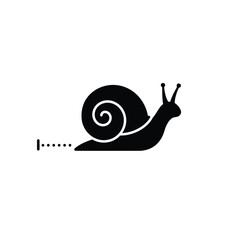 Slow snail crawling motion icon design