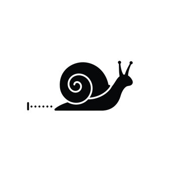 Slow snail crawling motion icon design