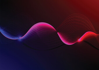 Line abstract background. Concept of futuristic digital ight design wallpaper, curve modern pattern connection, flow neon glowing, cyberspace network, wavy computer graphic, shiny gradient partical.