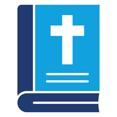 Fototapeta premium Bible Flat Blue Icon