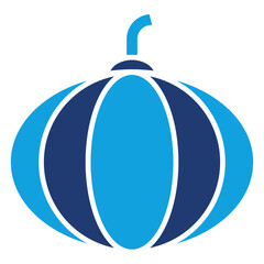 Pumpkin Flat Blue Icon