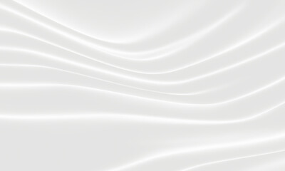 Fototapeta premium White wavy cloth background. Rippled fabric
