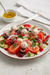 Nut balls with Greek salad
