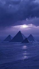 Pyramids at twilight