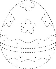 Easter Egg Line Tracing and Coloring
