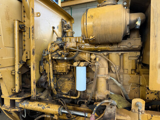 Mechanical Marvel A detailed, close-up shot unveils the complex inner workings of an industrial machine, with intricate components. Showing the impressive machinery and the expertise behind it.