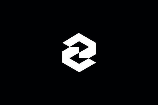 initial letter s abstract geometric corporate business logo, letter s z Minimal awesome trendy professional logo design template on black background.  For your business. Vector sign.