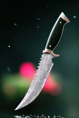 Striking knife, dark background