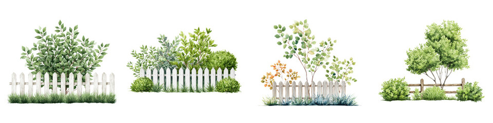 Lush garden landscape with diverse greenery and foliage
