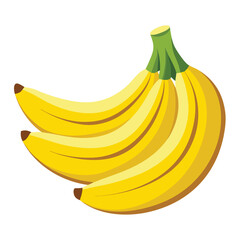  bananas on white background