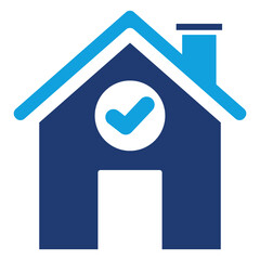 Home Flat Blue Icon