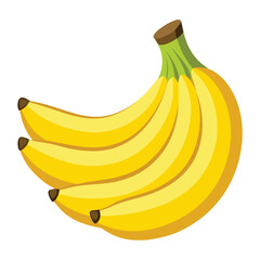  bananas on white background