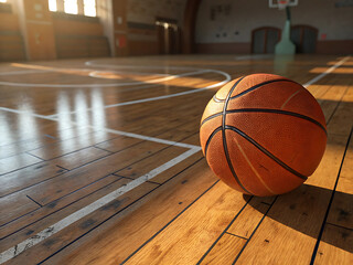 3D Realistic Basketball on Indoor Court