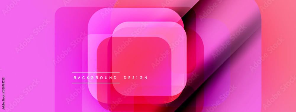 Poster Abstract pink gradient layers create dynamic composition. Modern design elements suggest technology, innovation, energy. Minimalist text adds visual interest.